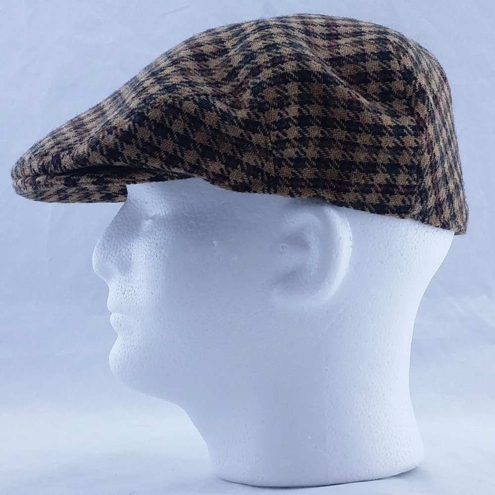 VTG Hereford Wool Plaid Cap England Hat Large